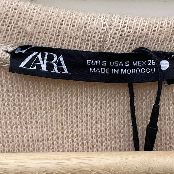 Zara Beige Knit Dress with a soft-touch belt Size Small - Picture 15 of 16